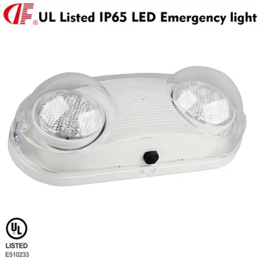 DF-10 UL navedeno bijelo kućište s dvostrukom podesivom glavom IP65 vodootporno svjetlo za hitne slučajeve